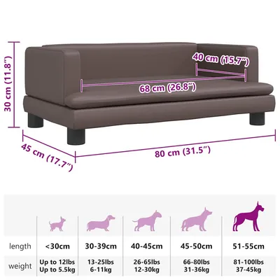 vidaXL lit pour chien Cuir artificiel vidaXL lit pour chien Cuir artificiel