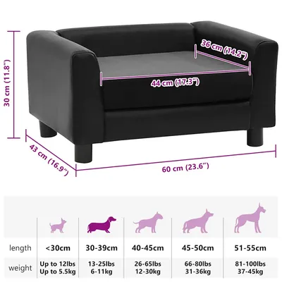 vidaXL canapé pour chien Cuir artificiel