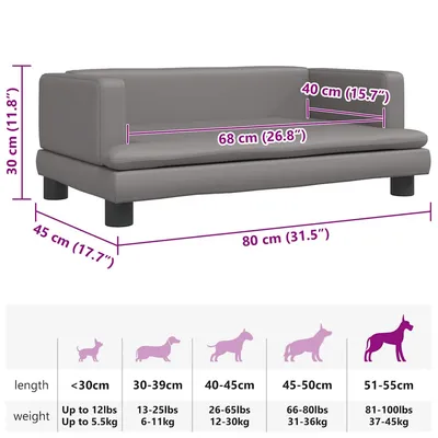 vidaXL lit pour chien Cuir artificiel