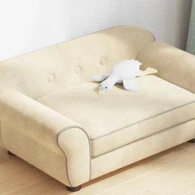 vidaXL canapé pour chien Peluche