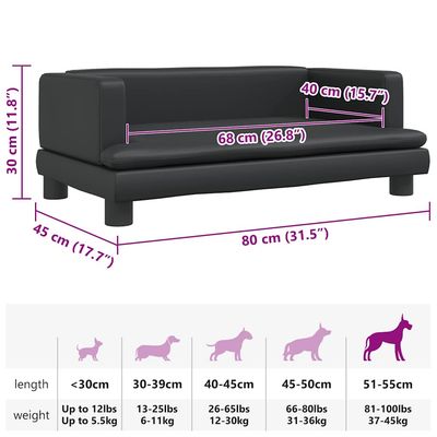 vidaXL lit pour chien Faux cuir