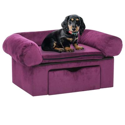 vidaXL canapé pour chien Peluche