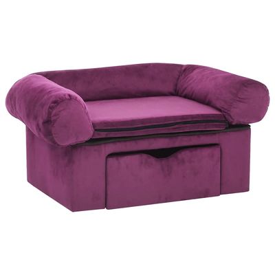 vidaXL canapé pour chien Peluche