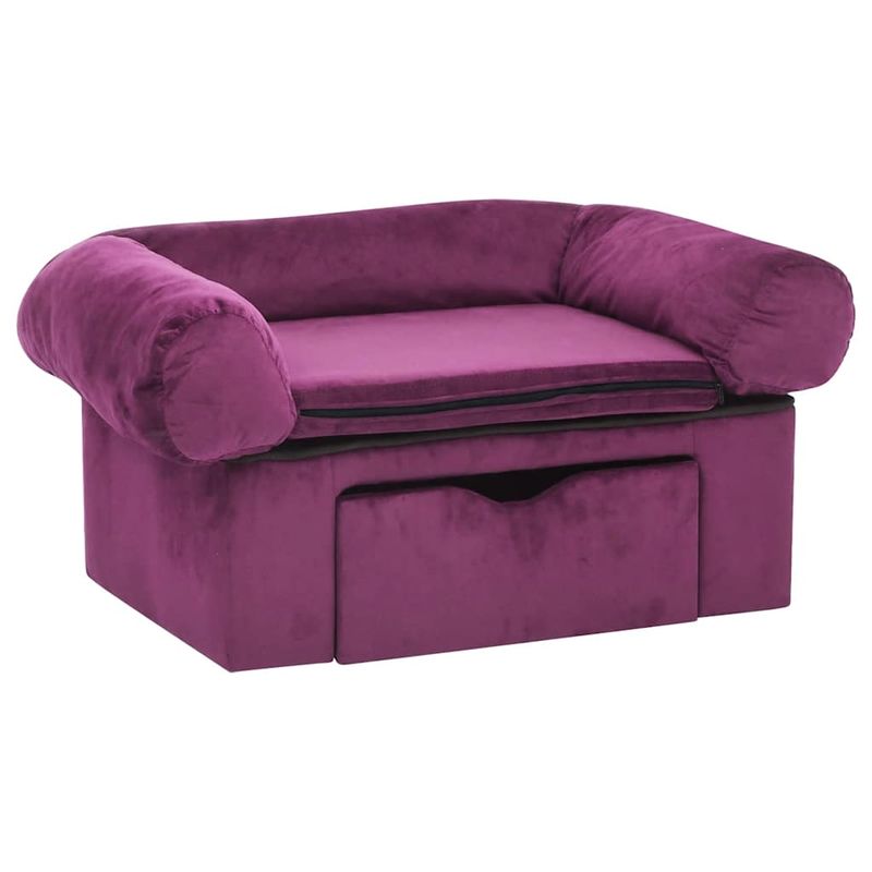 vidaXL canapé pour chien Peluche