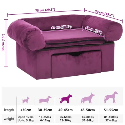 vidaXL canapé pour chien Peluche vidaXL canapé pour chien Peluche