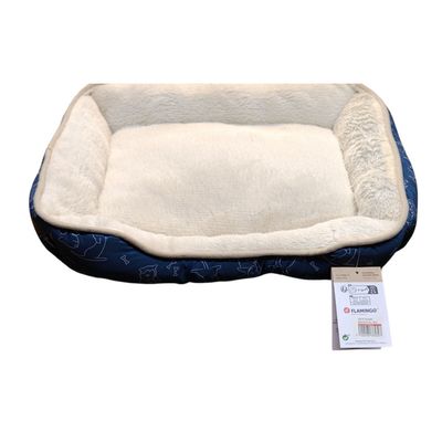 Coussin Lilly bleu Rectangle 50 x 40 x 12 cm pour petit chien et chat