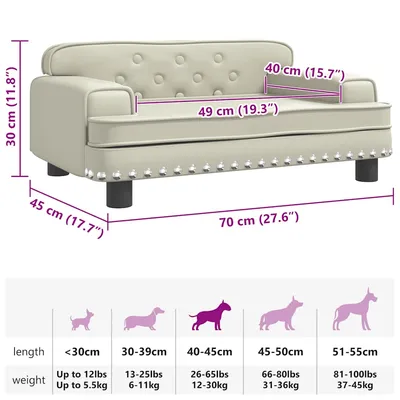 vidaXL lit pour chien Cuir artificiel vidaXL lit pour chien Cuir artificiel