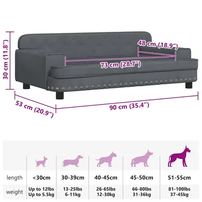 vidaXL lit pour chien Velours vidaXL lit pour chien Velours