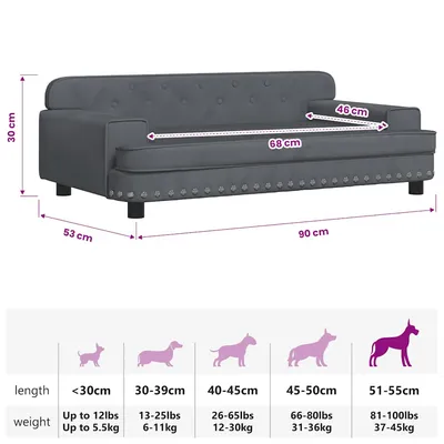 vidaXL lit pour chien Velours vidaXL lit pour chien Velours