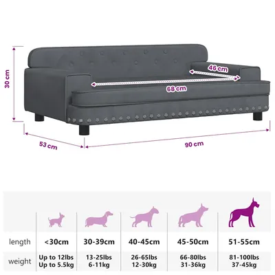 vidaXL lit pour chien Velours vidaXL lit pour chien Velours