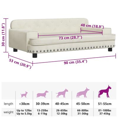 vidaXL lit pour chien Velours