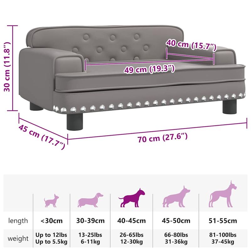 vidaXL lit pour chien Cuir artificiel