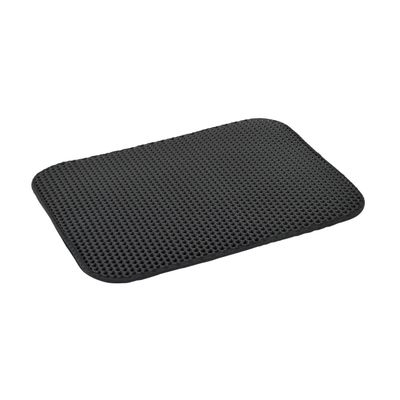 Tapis de litière pour chat avec récupérateur - Noir