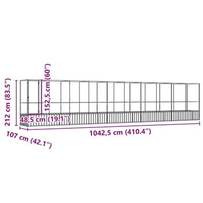 vidaXL volière Acier