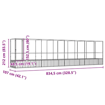 vidaXL volière Acier