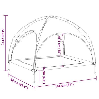 vidaXL lit pour chien Tissu