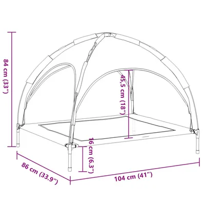vidaXL lit pour chien Tissu