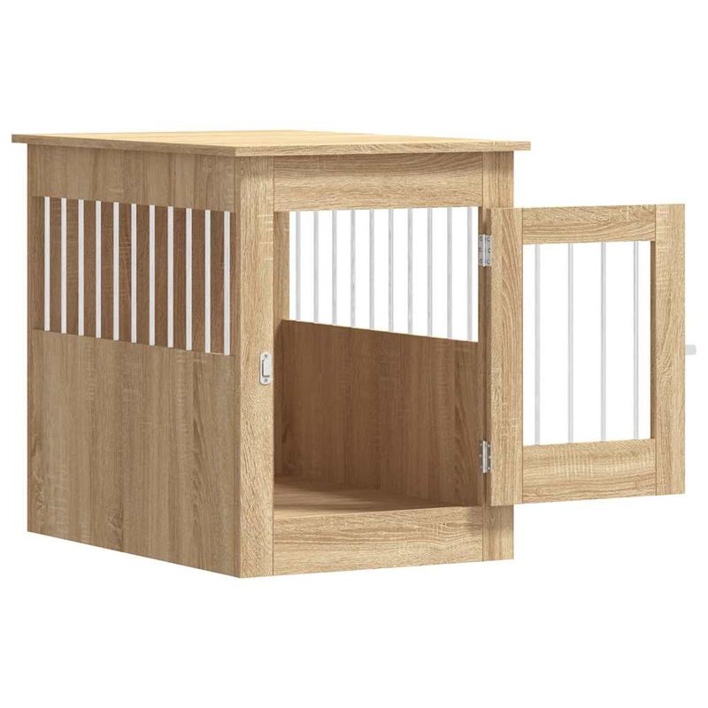 vidaXL meuble de cage pour chiens Bois d'ingénierie