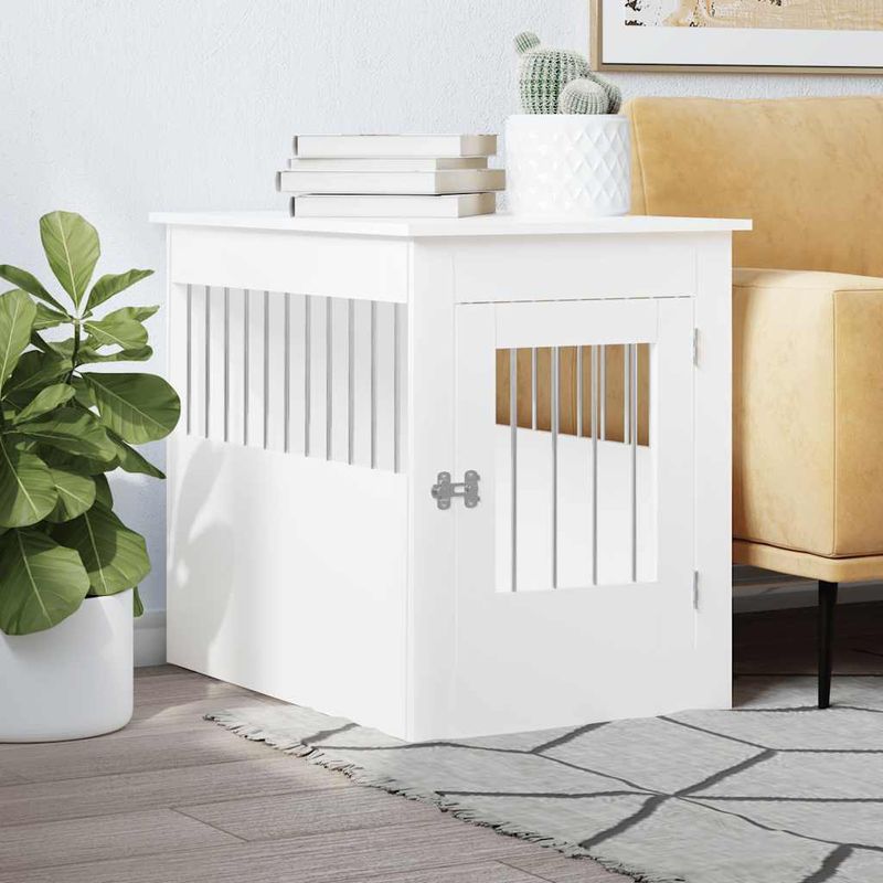 vidaXL meuble de cage pour chiens Bois d'ingénierie