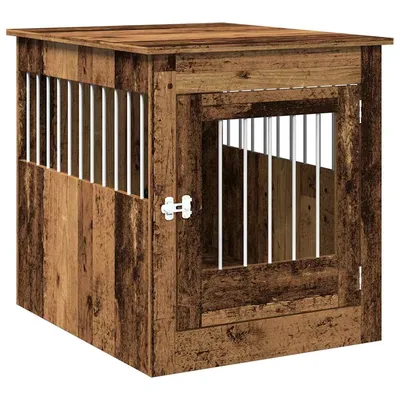 vidaXL meuble de cage pour chiens Bois d'ingénierie