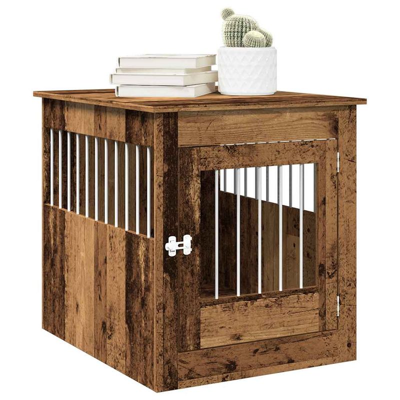 vidaXL meuble de cage pour chiens Bois d'ingénierie