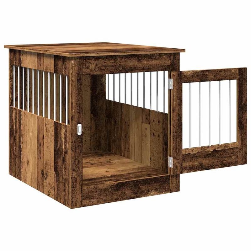 vidaXL meuble de cage pour chiens Bois d'ingénierie