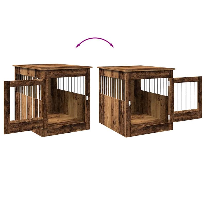 vidaXL meuble de cage pour chiens Bois d'ingénierie
