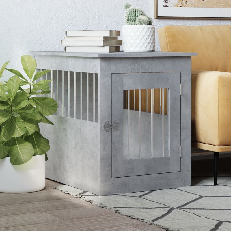 vidaXL meuble de cage pour chiens Bois d'ingénierie