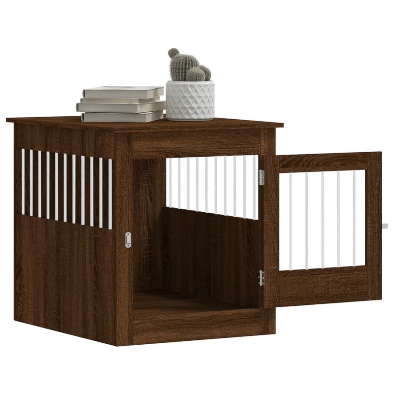 vidaXL meuble de cage pour chiens Bois d'ingénierie