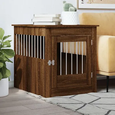 vidaXL meuble de cage pour chiens Bois d'ingénierie
