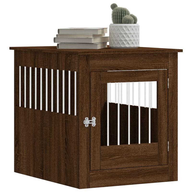 vidaXL meuble de cage pour chiens Bois d'ingénierie