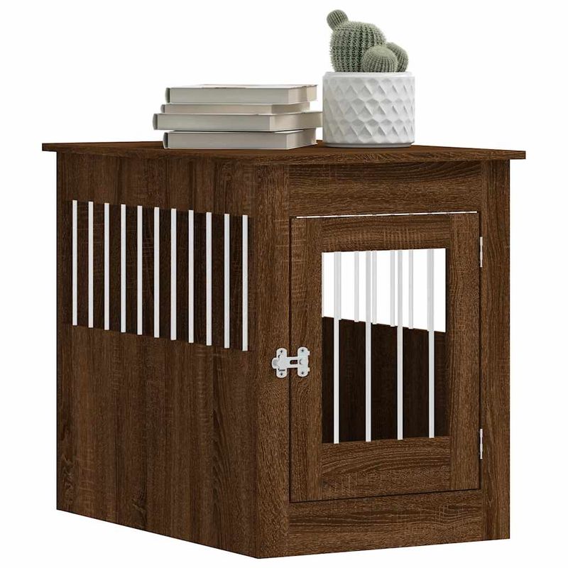 vidaXL meuble de cage pour chiens Bois d'ingénierie