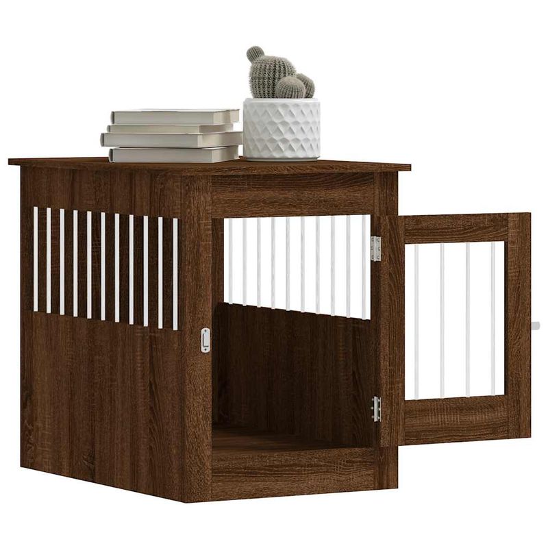 vidaXL meuble de cage pour chiens Bois d'ingénierie