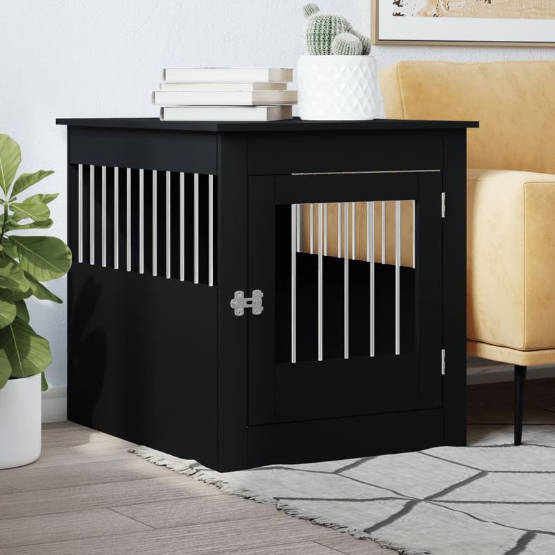 vidaXL meuble de cage pour chiens Bois d'ingénierie