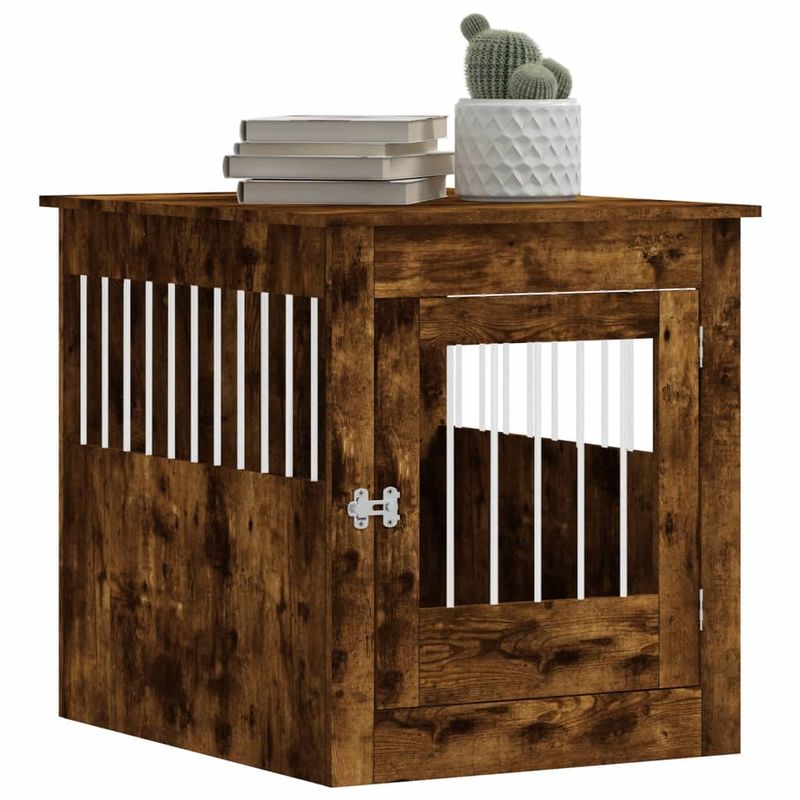 vidaXL meuble de cage pour chiens Bois d'ingénierie