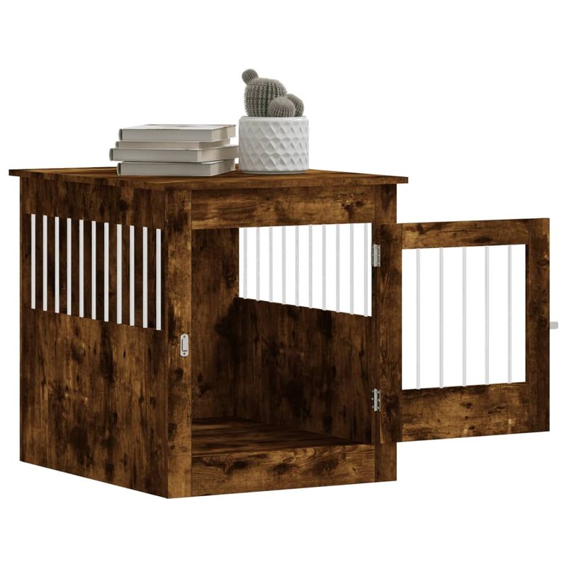 vidaXL meuble de cage pour chiens Bois d'ingénierie