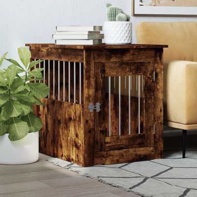 vidaXL meuble de cage pour chiens Bois d'ingénierie