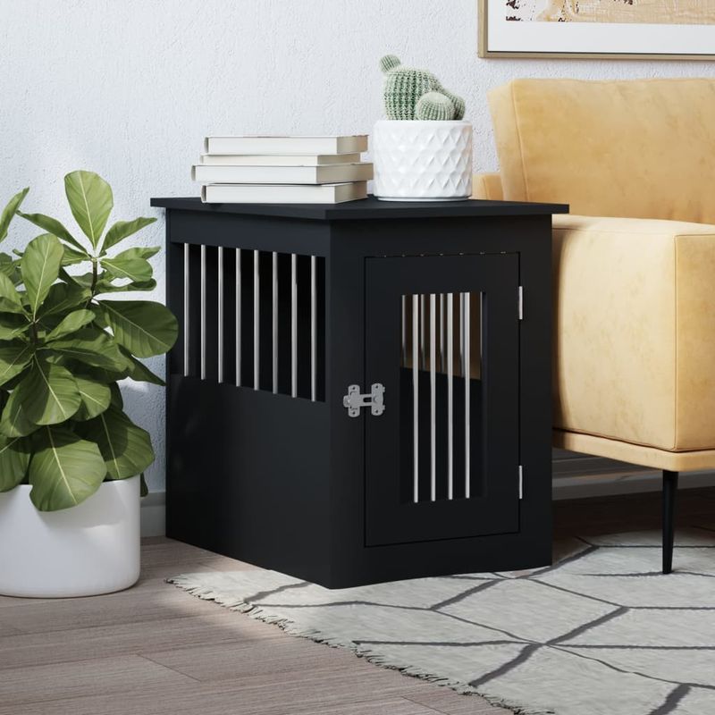 vidaXL meuble de cage pour chiens Bois d'ingénierie