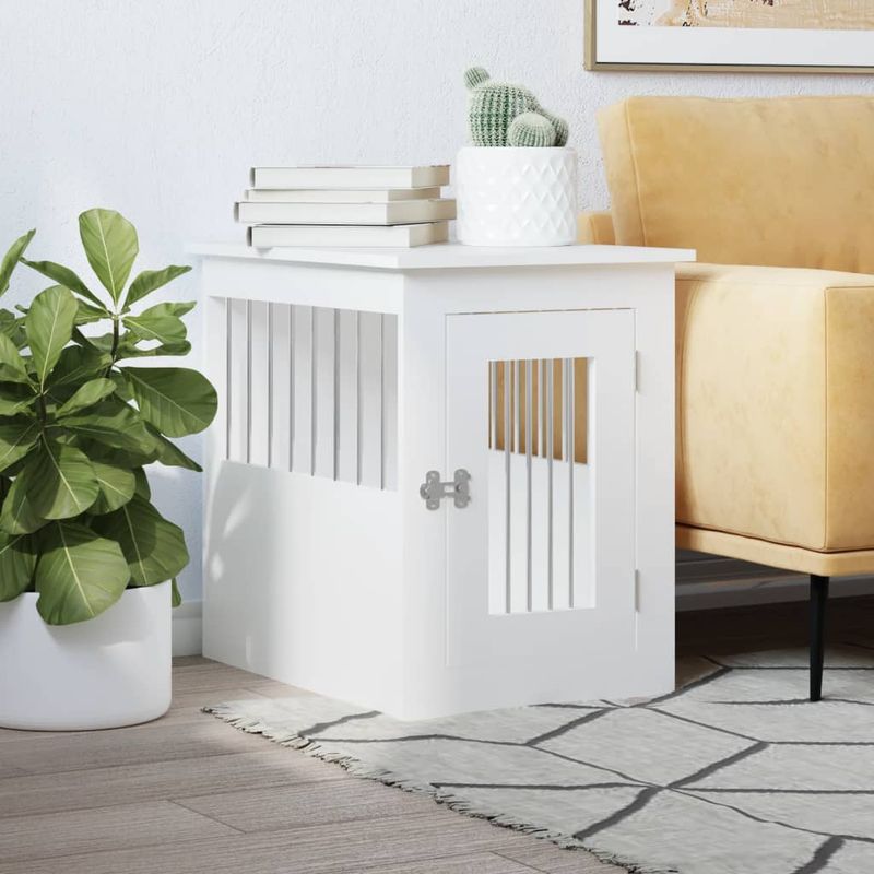 vidaXL meuble de cage pour chiens Bois d'ingénierie