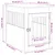 vidaXL meuble de cage pour chiens Bois d'ingénierie
