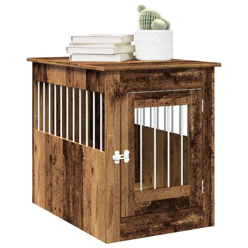 vidaXL meuble de cage pour chiens Bois d'ingénierie