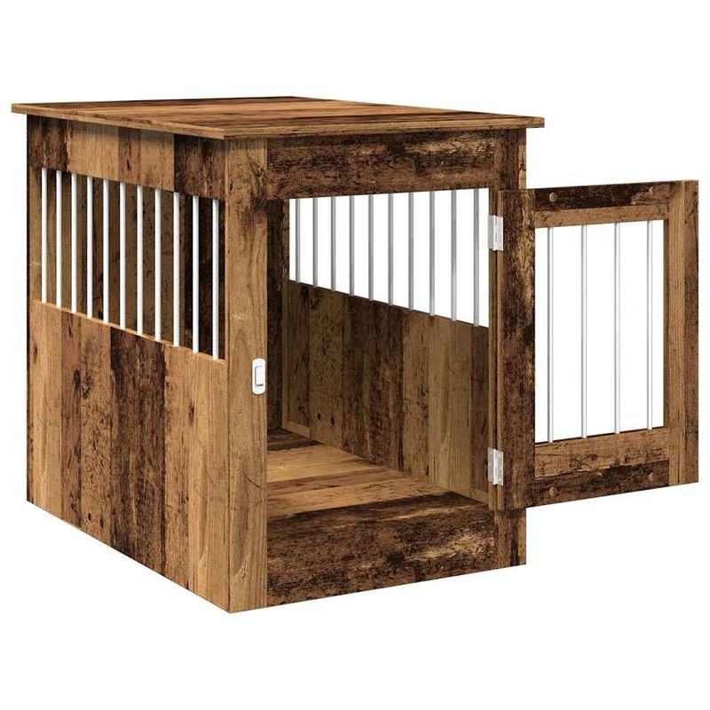vidaXL meuble de cage pour chiens Bois d'ingénierie