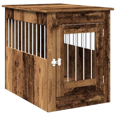 vidaXL meuble de cage pour chiens Bois d'ingénierie