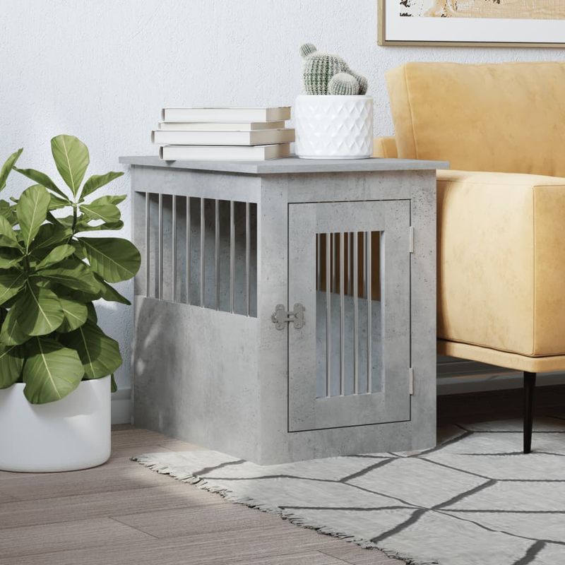 vidaXL meuble de cage pour chiens Bois d'ingénierie