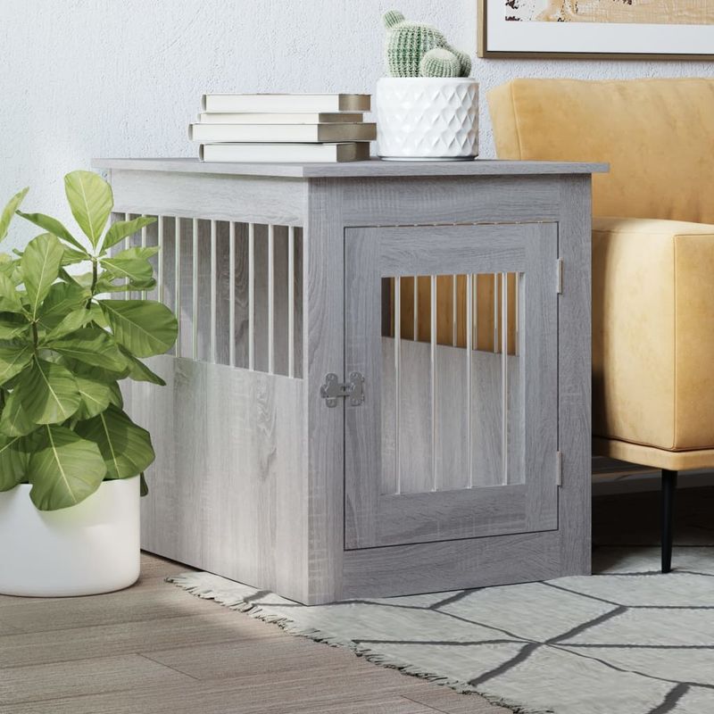 vidaXL meuble de cage pour chiens Bois d'ingénierie