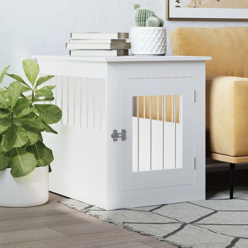 vidaXL meuble de cage pour chiens Bois d'ingénierie