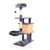 Fudajo Arbre à chat gris foncé Hauteur 112 cm – Avec niche, hamac et platef