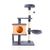 Fudajo Arbre à chat gris foncé Hauteur 112 cm – Avec niche, hamac et platef