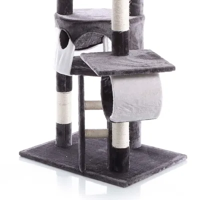 Wiltec Arbre à chat XXL - 240-260 cm de hauteur plafond réglable - design a