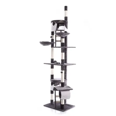 Wiltec Arbre à chat XXL - 240-260 cm de hauteur plafond réglable - design a